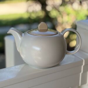 Dansk Cream and Tan Scandinavian Style Teapot